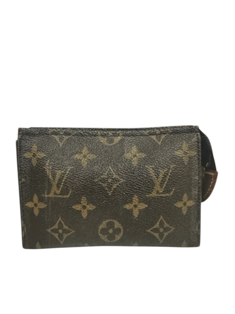 Auth Louis Vuitton Poche Toilette 15 Cosmetic Pouch Monogram
